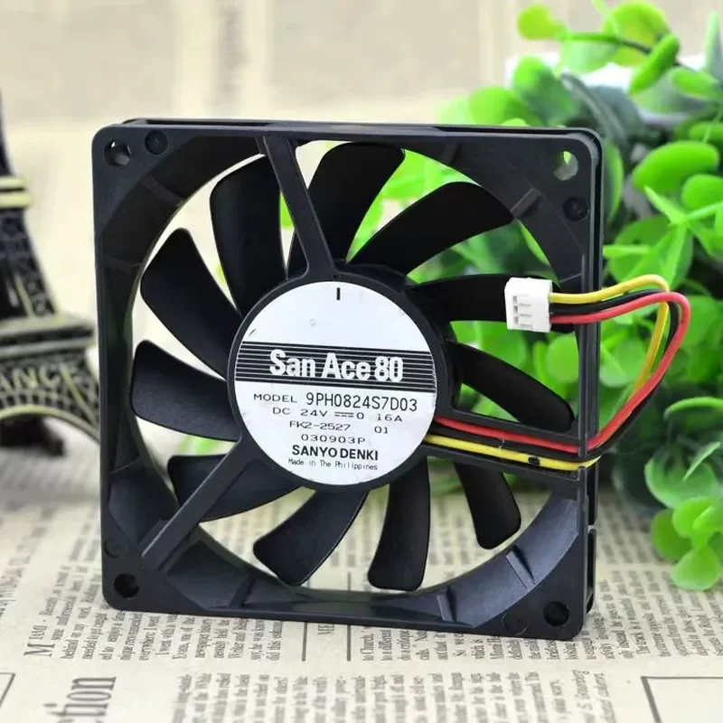 for Sanyo 9PH0824S7D03 8015 8cm 24V 0.16A Ultra Thin Cooling Fan