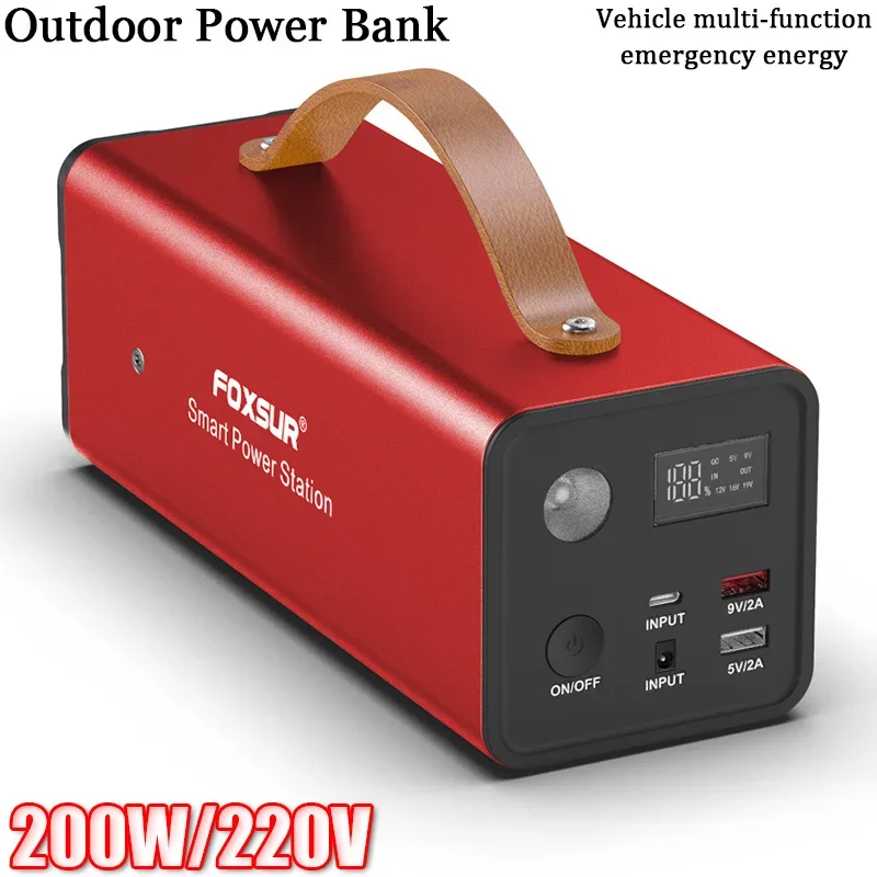 200W Outdoor Energy Storage Portable Mobile Power Supply Large Capacity Power Bank Outdoor Camping Travel Emergency Power Supply