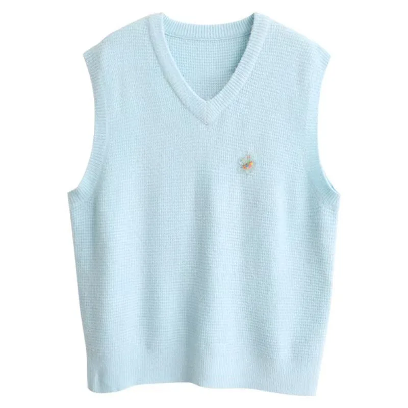 Sweater Vest Women Popular Trendy Ins All-match Korean Style Street Wear Spring New Arrival Clothing Leisure Knitting Cosy Fit