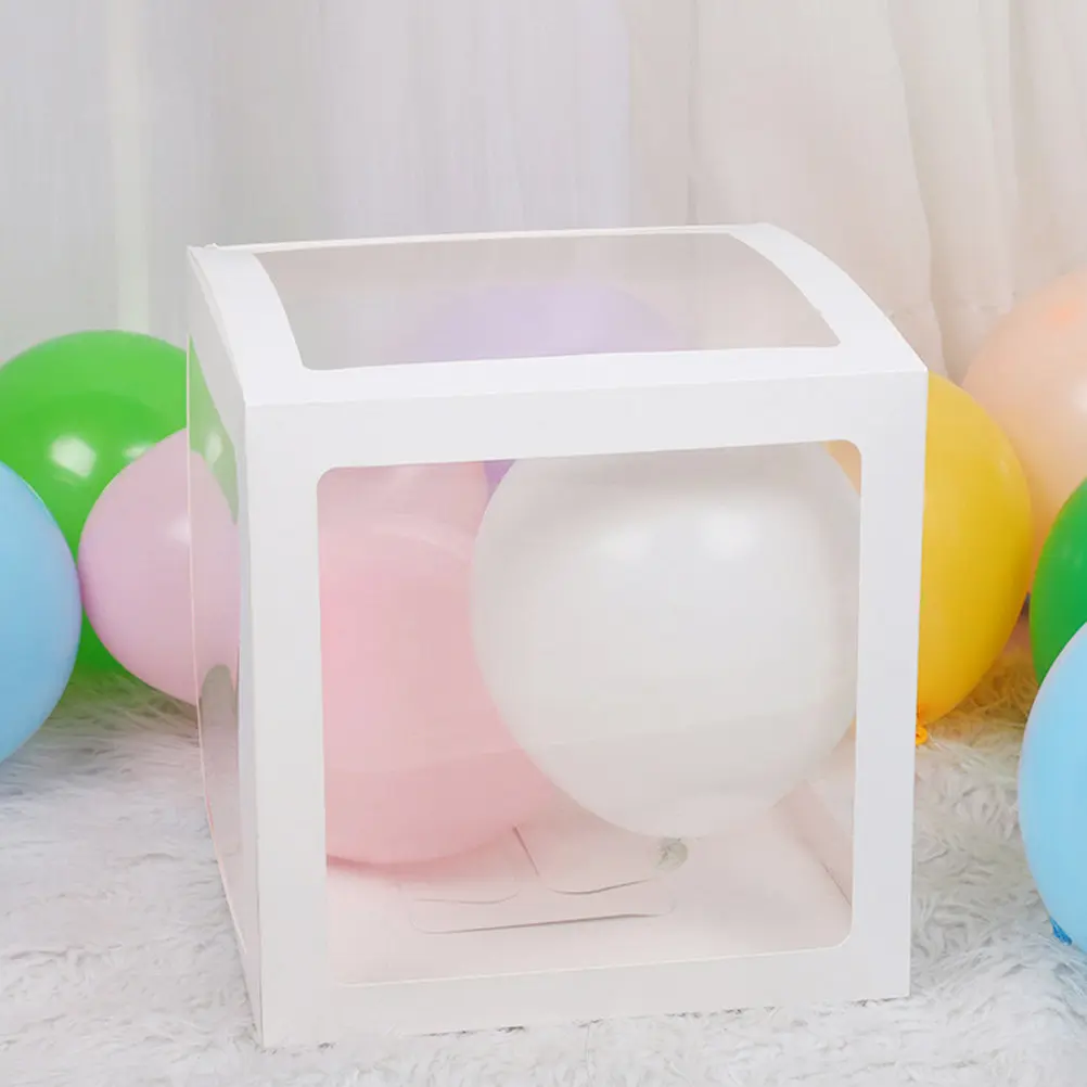 

Набор из 4 прозрачных коробок для воздушных шаров, декорации для вечеринок, держатели для шаров на день рождения, свадьбу, помолвку, фестиваль