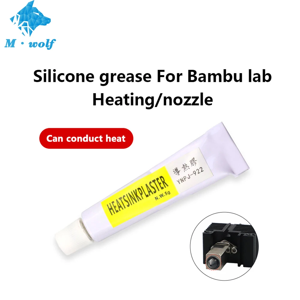 Silicone Grease for Bambu Lab Heating/Nozzle MK8 E3D Adhesive Leak Proof, Heatsink Cooling Thermal conductive adhesive CR10