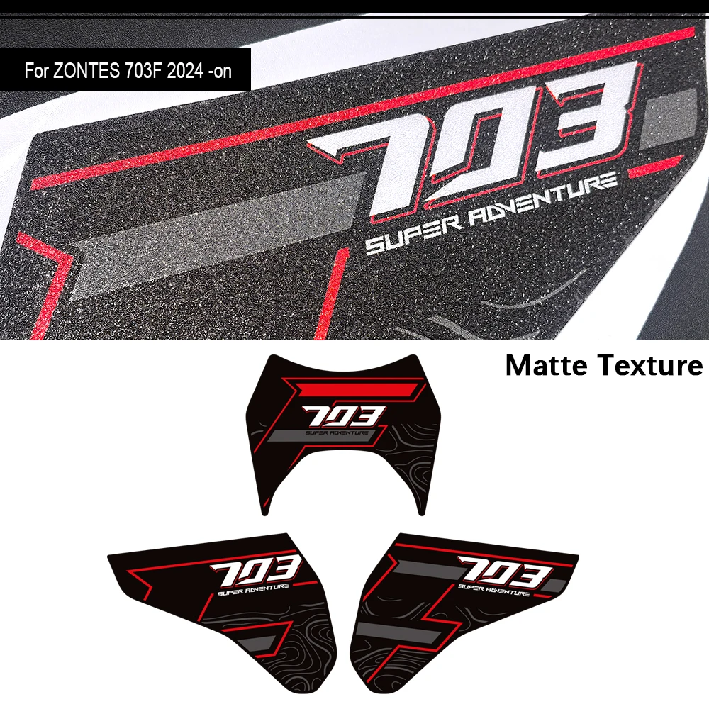 

Motorcycle For Zontes 703F 2024- Adventure Accessories Tank Pad TankPad Cap Grips Gas Fuel Knee Stickers Decals Protector 703 F