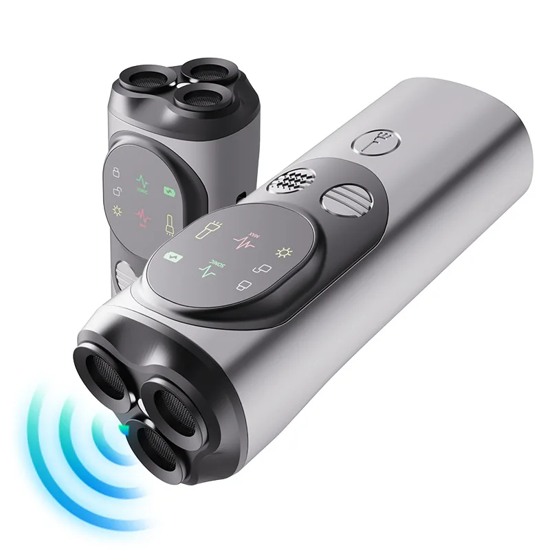 

Explosive Three-head Ultrasonic Dog Repellent Dogs Trainer Anti-barking Device LED Light Flash Dogs Repellent Pet Supplies