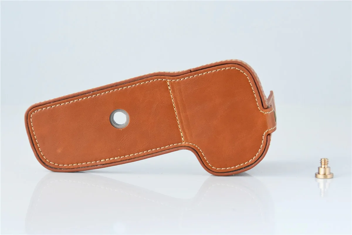 カメラビデオバッグ PU レザーケース半身ベース Canon EOS 5D Mark IV 5D4 5D Mark III 5D3 保護開口部ボトムカバー