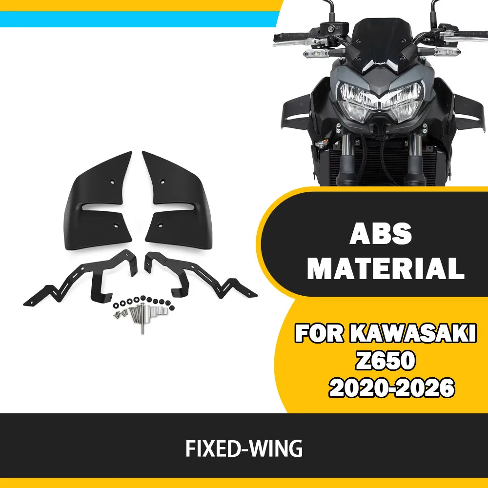 For Kawasaki Z650 Z 650 2020-2026 Motorcycle Alerons Laterals Naked Side Spoilers Aerodynamic Wing Deflector Winglet Wind Wing