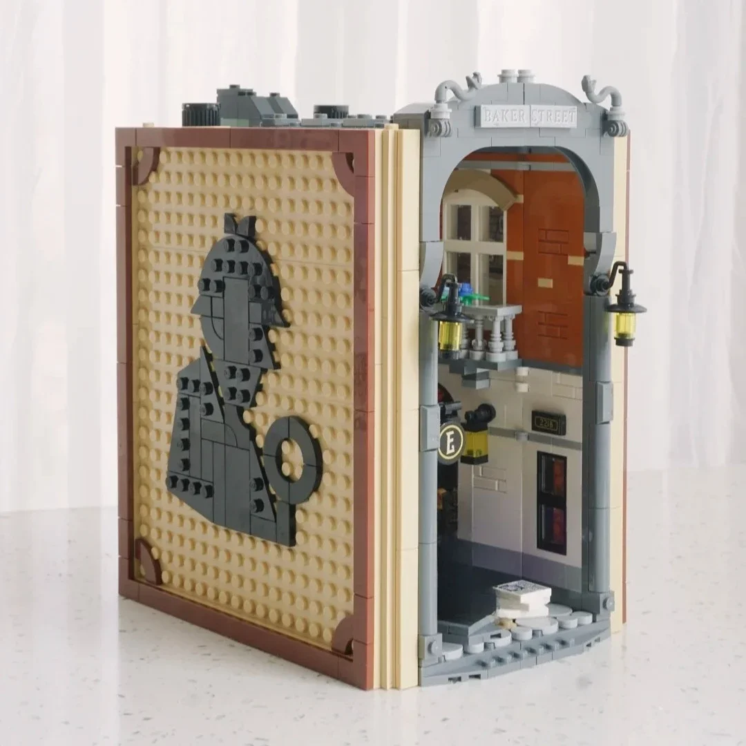 

NEW 2025 Creative Book Stand Building Blocks Set Bricks Model Desktop Decor for Kids Toys Puzzle Toy Nostalgia Holiday Gifts
