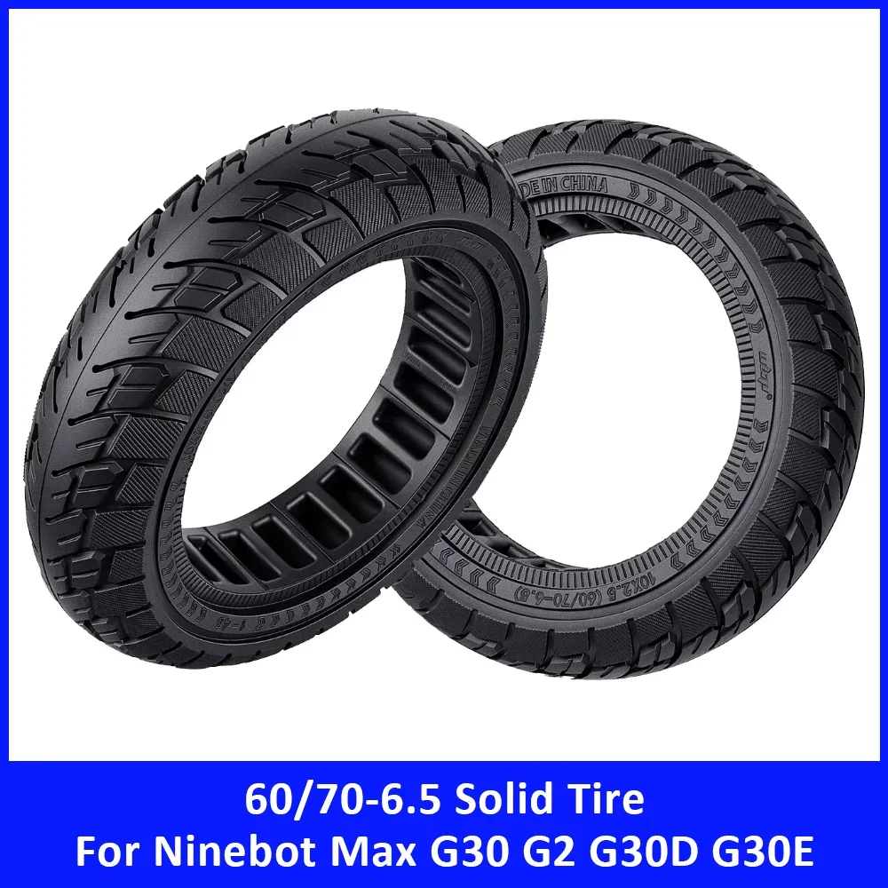

60/70-6.5 Puncture Proof Solid Tire for Ninebot Max G30 G2 G30D G30E G30LP G30D II Electric Scooter 10x2.5 Tyre Replacement Part