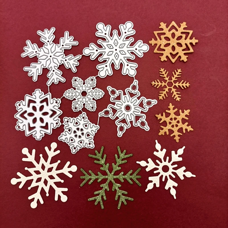 Xmas Snowflakes Metal Cutting Dies Stencil DIY Scrapbooking Album Paper Card Template Mold Embossing Craft Decoration