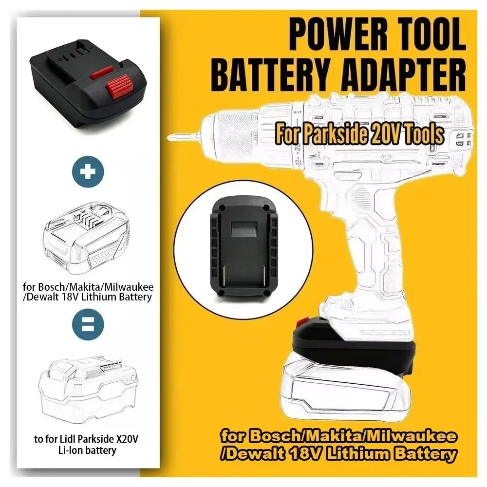 New 2 in 1 Lithium Battery Converter 18V Plastic Converter Base Battery Adapter Electrical Tool Accessory Impact Drill