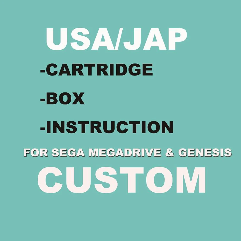 1000 USA/JAP Shell MD Game Card With Box & MANUAL for Sega Megadrive Genesis Video Game Console