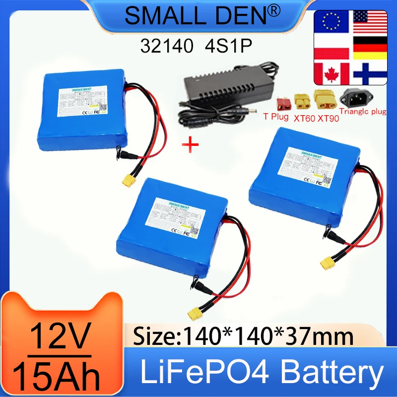 

12V 15ah 32140 Lifepo4 Battery Pack 4S1P 30A Balanced BMS and Uninterruptible Supply High Power and Large Capacity