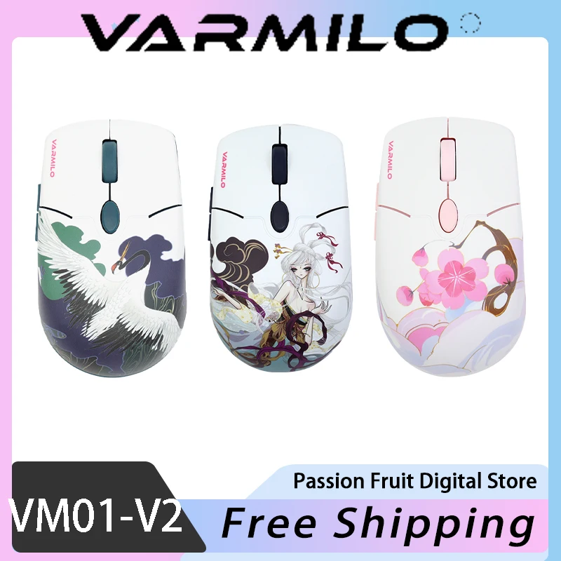 

Беспроводная мышь Varmilo VM01-V2, Изысканная Милая, с длительным сроком службы батареи, легкая, для офиса, аксессуары, подарки для девушек