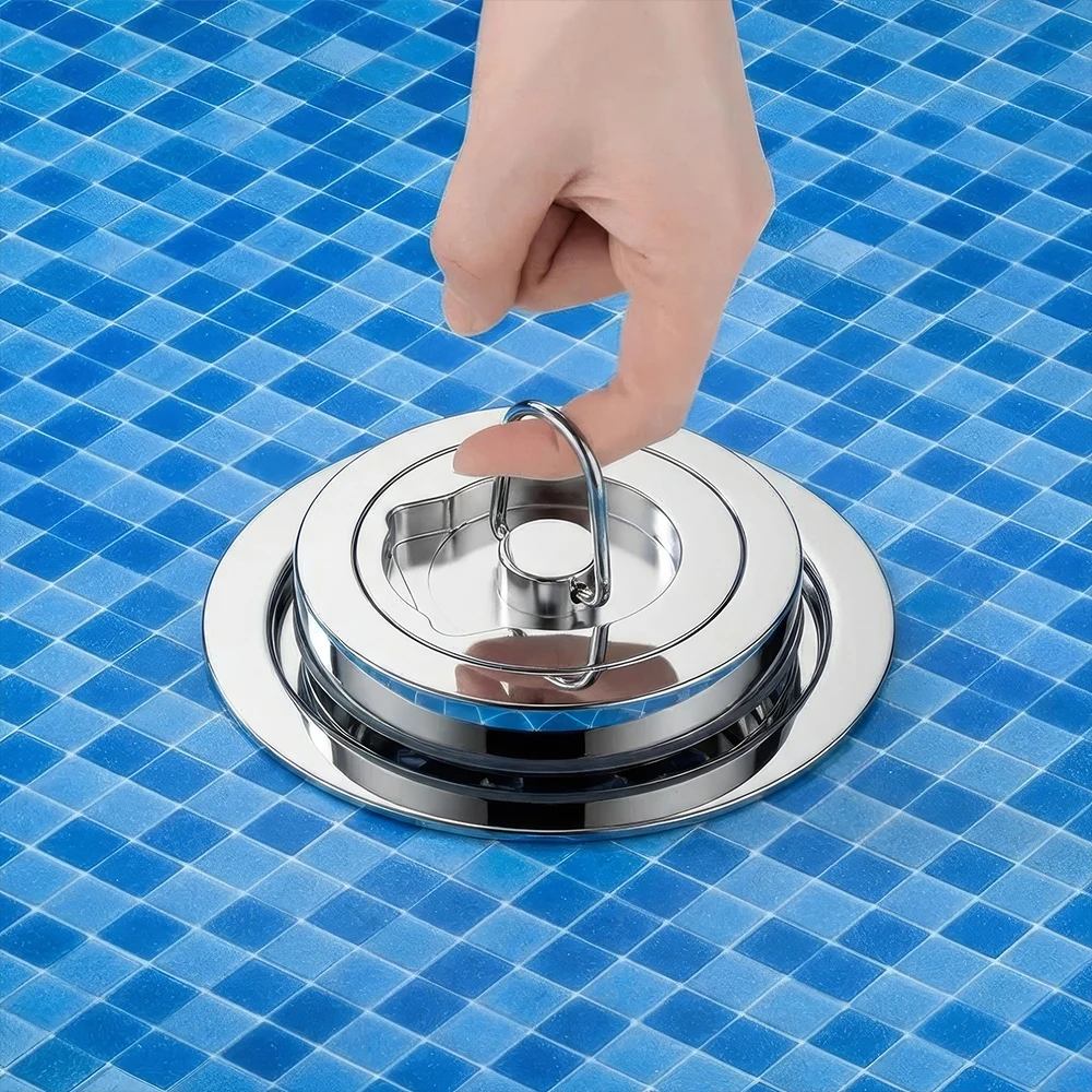 

Brass Swimming Pool Floor Drain Anti-odor Copper Shower Drain Bathroom Drainage Sewer Plug Drain Valve DN50 DN75
