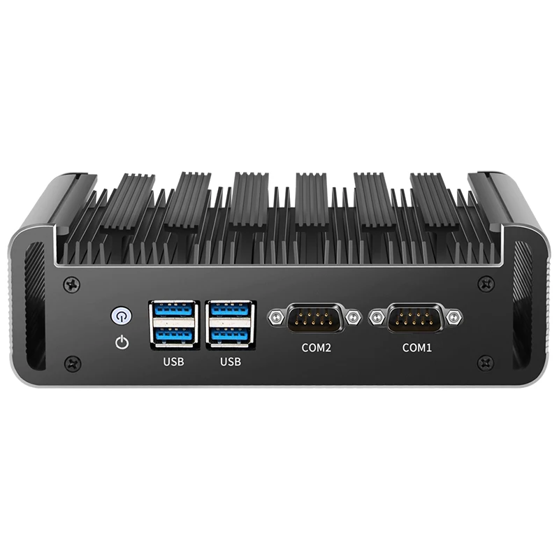 Helorpc Industrial Mini PC with i3-5005U Support WiFi Fanless Computer with 2xLAN 2xRS232 4xUSB3.0 1xHDMI Windows10Pro Ready
