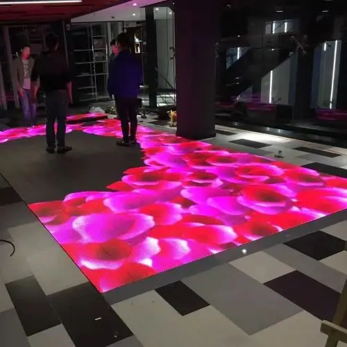 P2.604 Indoor Interactive Sensor Dance Floor LED Display Screen Advertising Tile Block Panels for Car Show