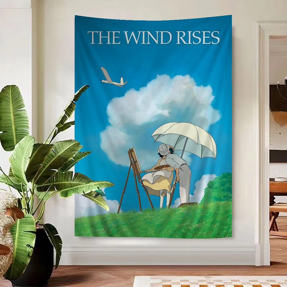 

The Wind Rise Anime Tapestry Indian Buddha Wall Decoration Witchcraft Bohemian Hippie Wall Hanging Sheets
