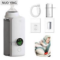 Portable Bottle Warmer Rechargeable Cordless Milk Warmer with Temperature Control Baby Bottle Warmer for Travel