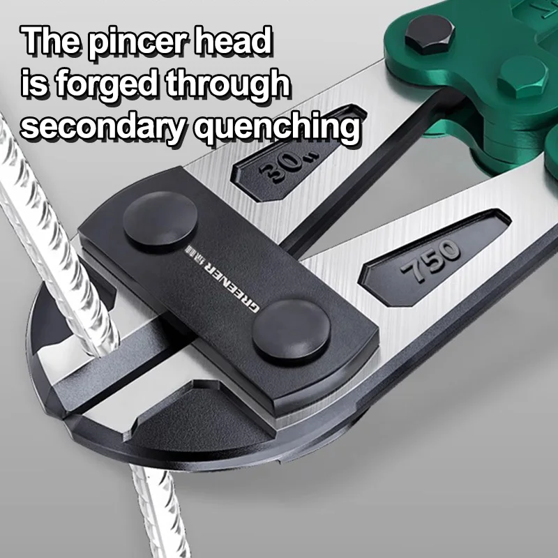 GREENERY Greener lecranon Bolt Cutters Shear Locking Steel Wire Large Pliers Vigorously Destroy Imported Labor-saving Steel Bar