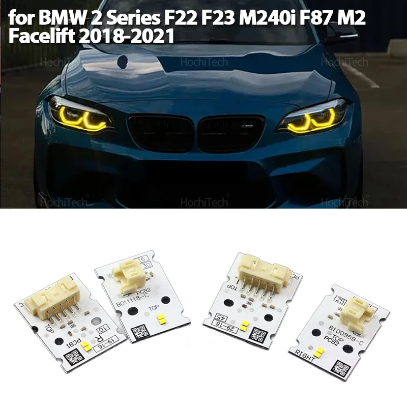 

Yellow Led Insert Board Angel Eyes Light Board 2018-2021 63117494851 for BMW 2 Series F22 F23 M240i F87 M2 Facelift Headlight