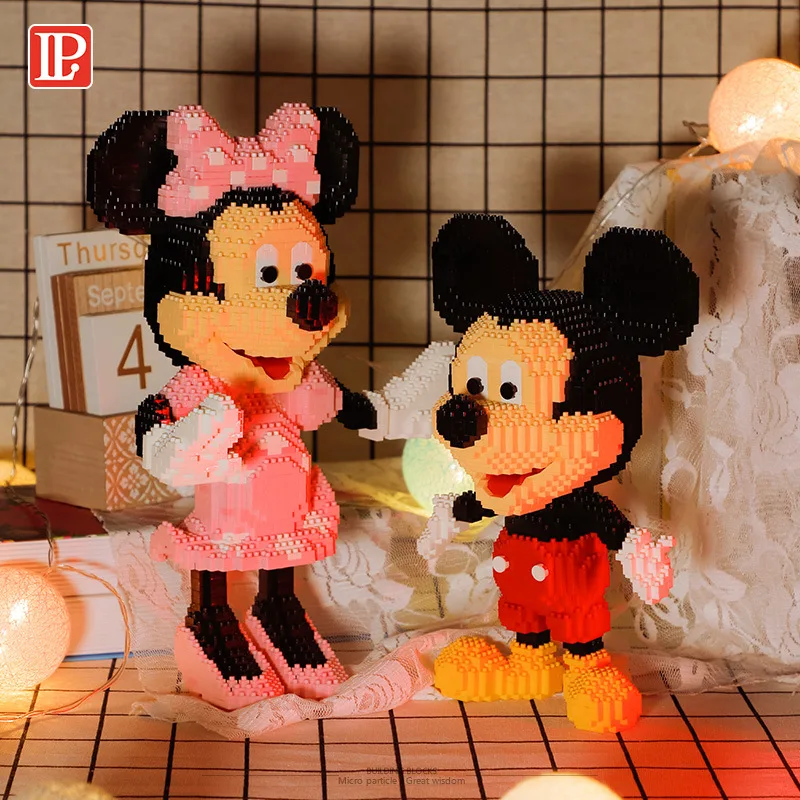 Mickey Mouse Micro Bouwstenen Disney Anime Diamant Minnie Donald Eend Mini Bakstenen Figuur Speelgoed Voor Verjaardagscadeau