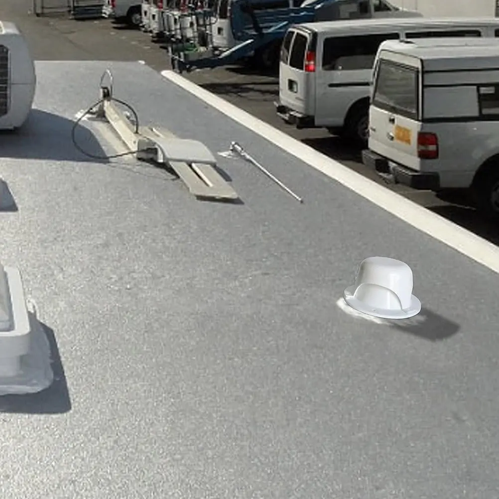 

White Plastic Rv Roof Vent Cap 2 Inch Pipe Replacement Camper Trailer Vent Lid Durable Waterproof Rv Plumbing Parts