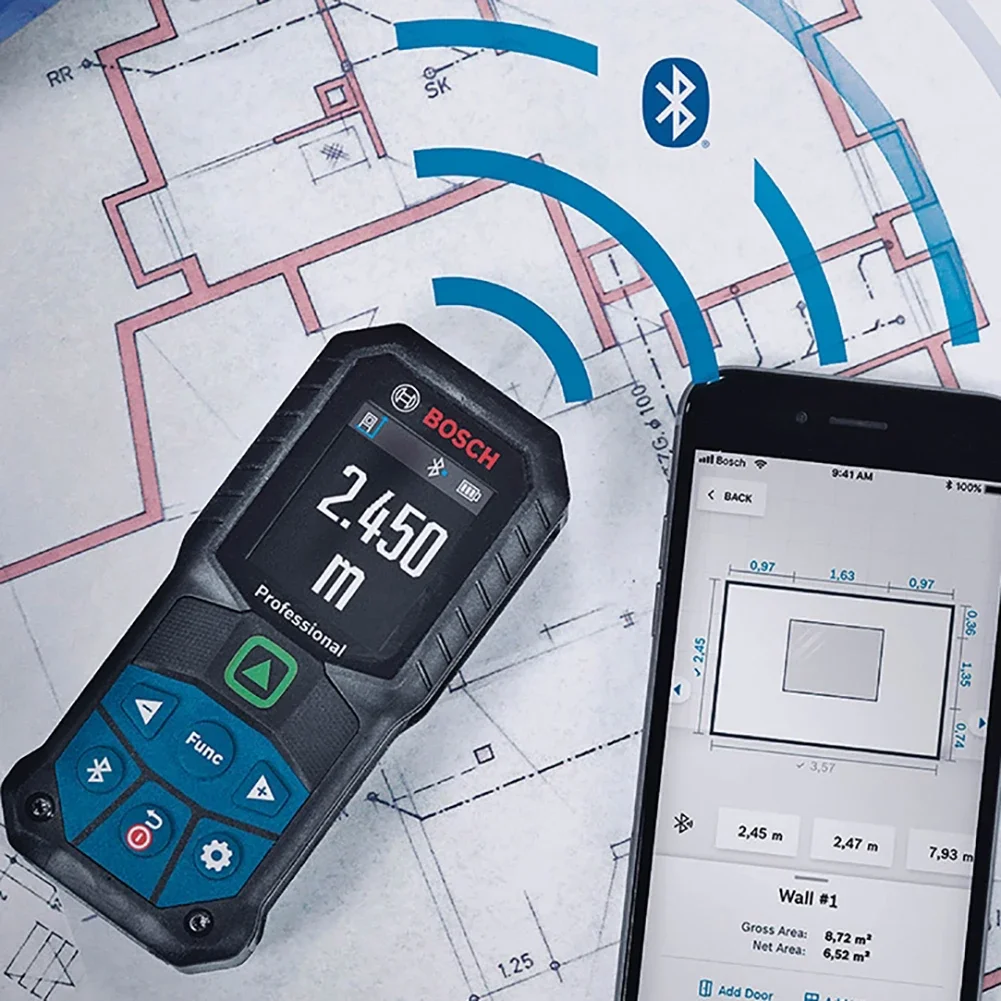 Bosch  GLM 50-27 CG Professional Laser Measure Instrument Green Laser Rangefinder IP65 Bluetooth Electronic Measuring Rule