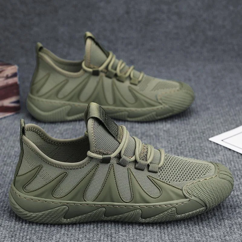 Летняя мужская повседневная обувь, легкие дышащие кроссовки, уличная удобная нескользящая износостойкая прогулочная обувь с мягкой подошвой