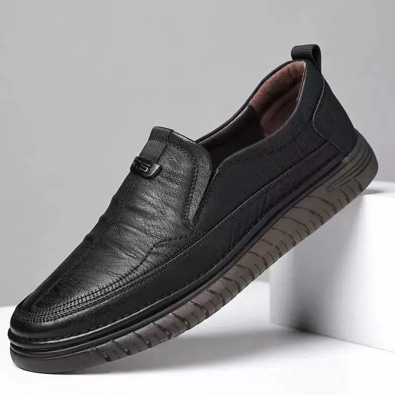 

High Quality Outdoor Comfortable Casual Handmade Cow Leather Shoes for Men Fashion Soft Classic Driving Non-slip Flats Moccasin