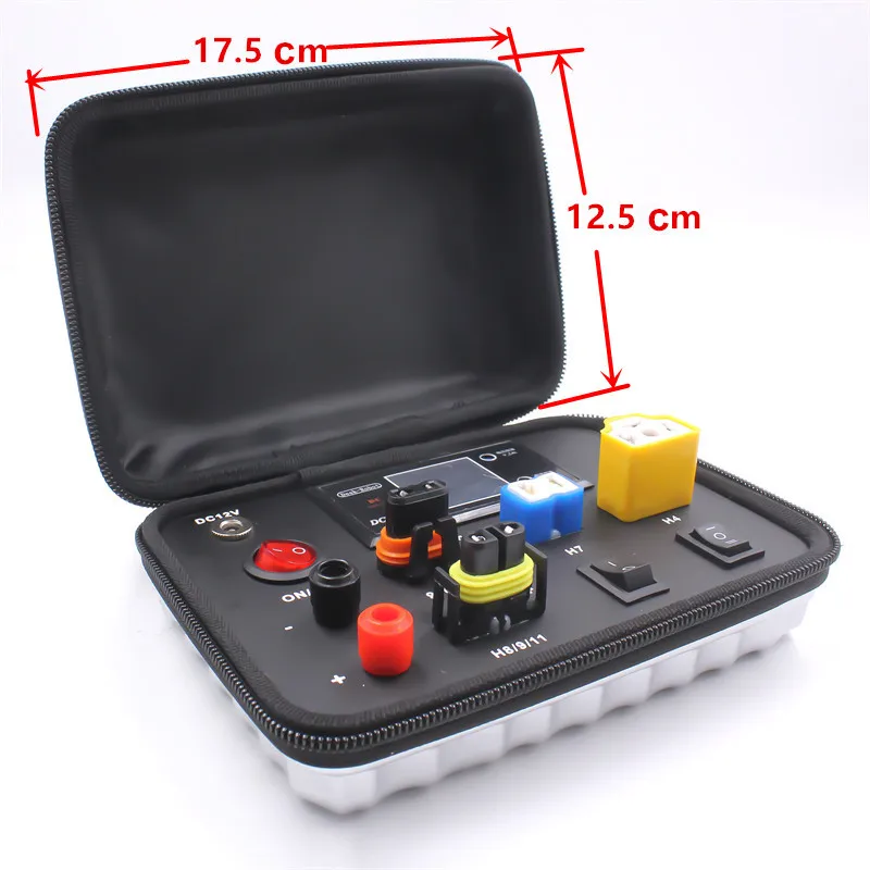 Small Easy To Carry Electricity Testing Test Box 110V 220V To 12V Test Tester Box for Car Auto LED Bulb Power Tester Test Case