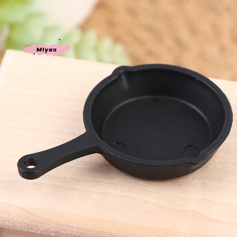 2 Pz/set Casa Delle Bambole In Miniatura Padella Modello 1/12 Mini Simulazione Utensili Da Cucina Padelle Casa di Bambola Decor Accessori