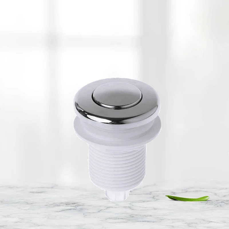 Pneumatic Adjustment Switch 28/32/34MM On/Off Push Air Button for Bathtub Spa Garbage Disposer Built-in Microswitch