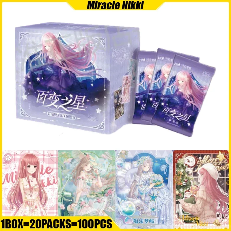 KAYOU 1-5 MIRACLE Nikki การ์ดเทพธิดาคอลเลกชันอะนิเมะการ์ด Mystery กล่องเกมกระดานของเล่นของขวัญวันเกิดสําหรับชายและหญิง