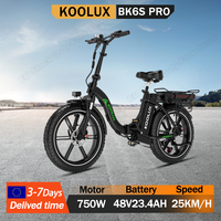 KOOLUX BK6S PRO Folding Electric Bike 750W Motor 48V23.4AH Dual Lithium Battery Adult Electric Bicycle 20*4 inch Adult E-bike