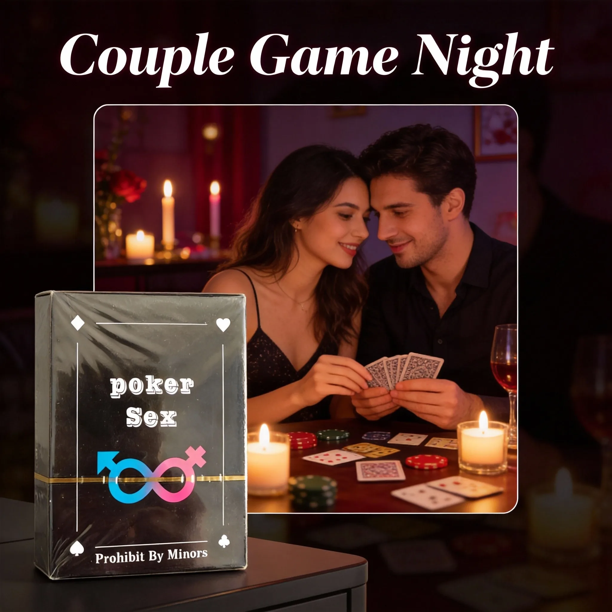 Sex Poker Card Game - English Edition | Adult-only Romantic Game for Couples, Ignite Passionate Moments