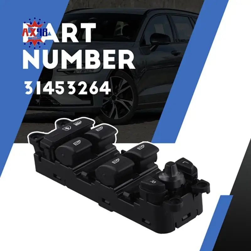 

AX48-Car Window Control Switch 31453264 Left Front Lift Switch With Child Lock Black Fit For Volvo