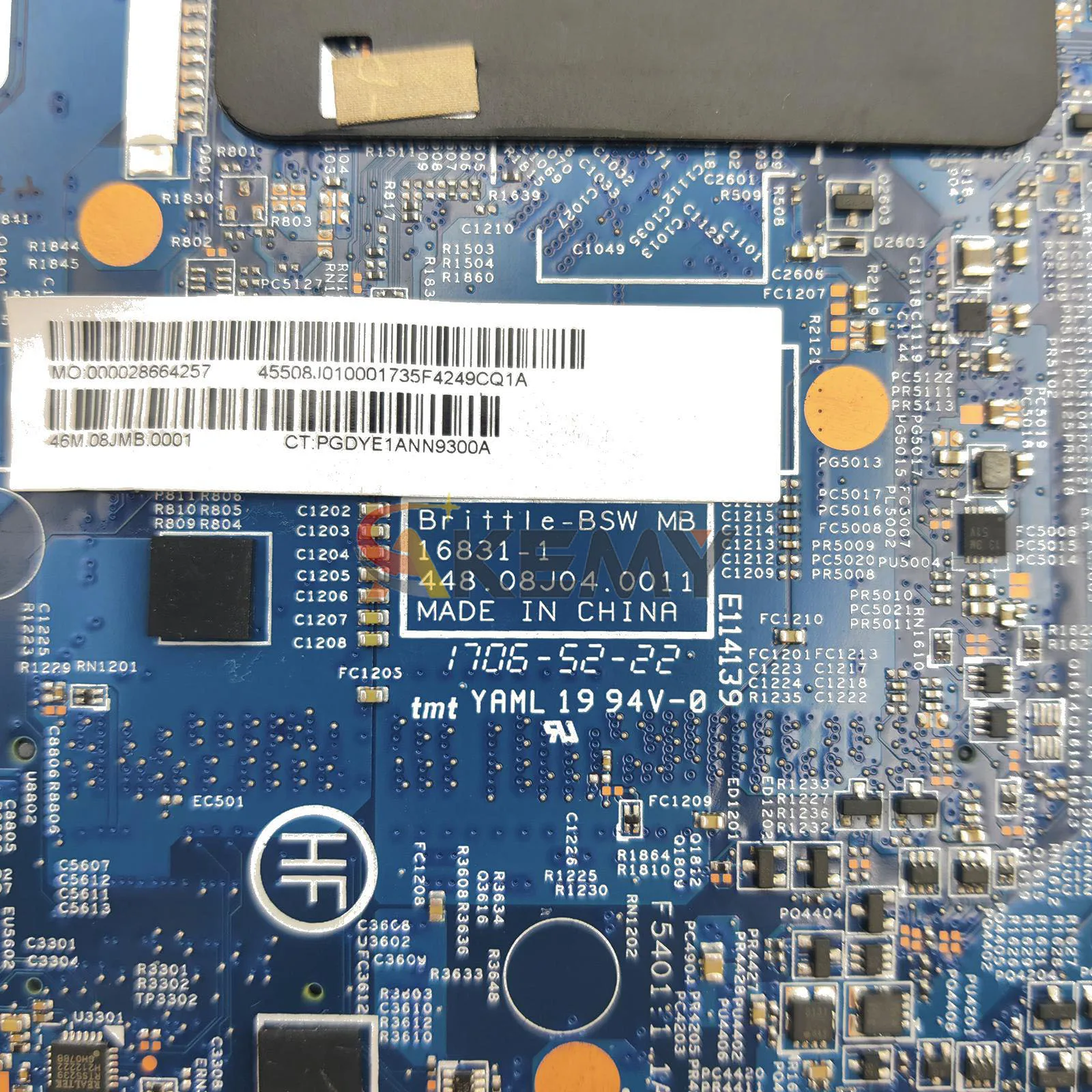 16831-1 สำหรับเอชพี พาวิลเลี่ยน 13-U แล็ปท็อปเมนบอร์ดพร้อมซีพียู N3710 100% ทดสอบอย่างเต็มที่