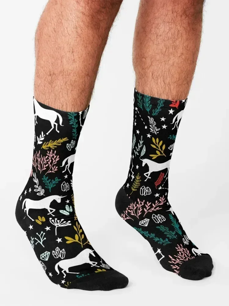 Magical Unicorn and Star Constellations Socks Crossfit designer Men's bright garter Socks Men Women's