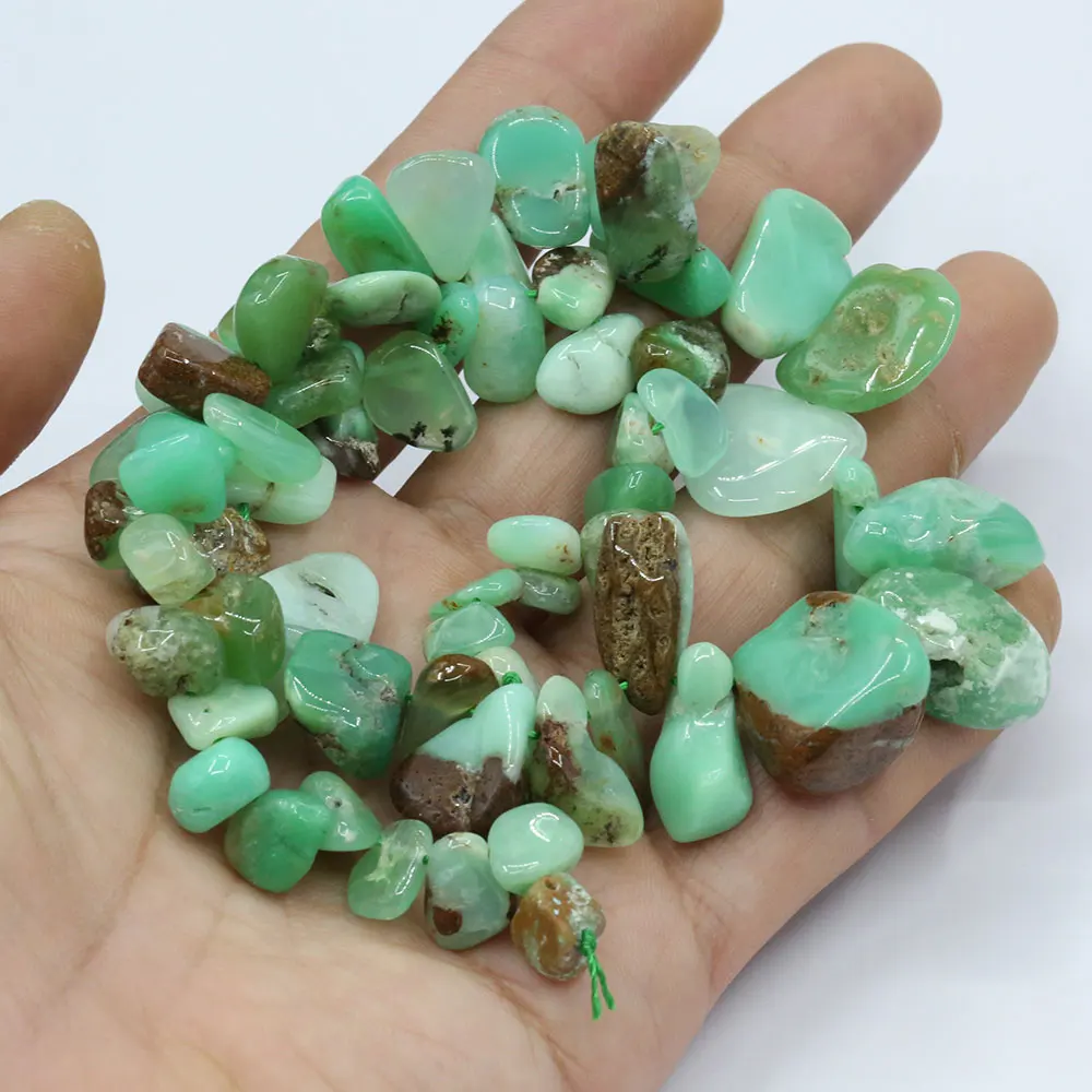 APDGG Natural Green Chrysoprase Gemstone Loose Beads 16