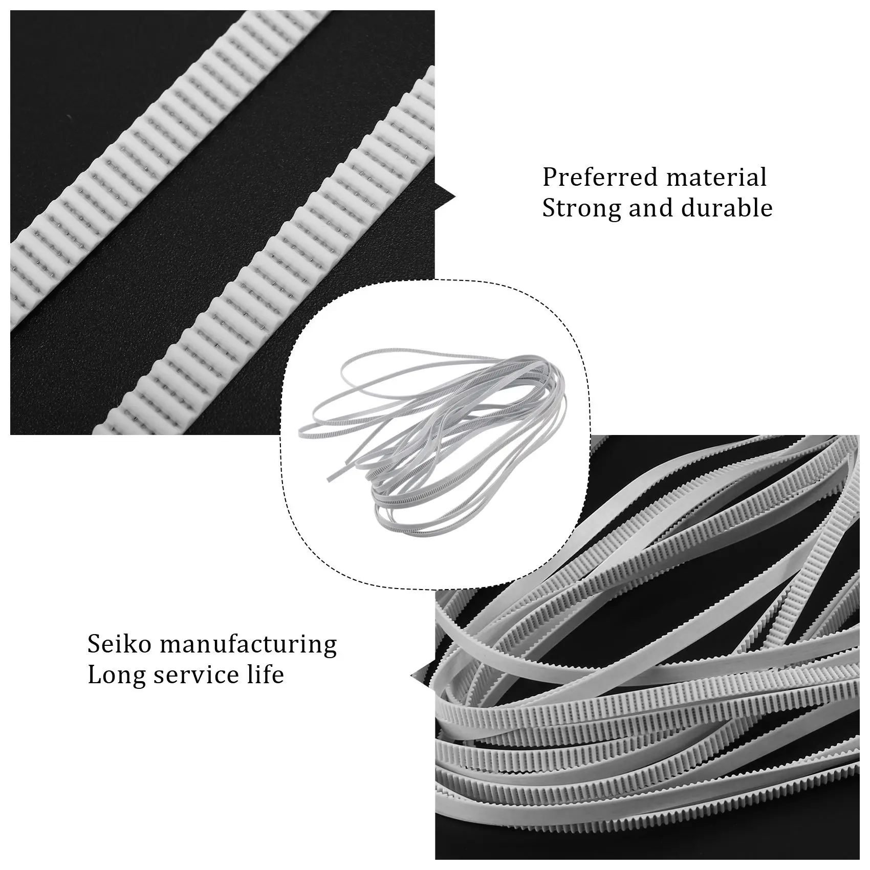 Hot-Pu With Steel Core Gt2 Belt 2Gt Timing Belt Width 6Mm 10M For 3D Printer Parts Anti-Wear Reinforce Open Belt