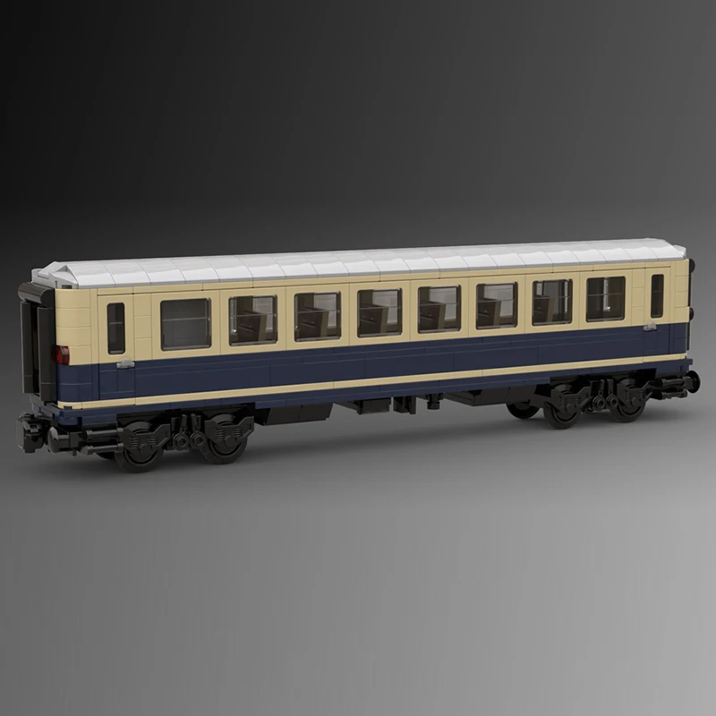 Modelo de coche urbano, ladrillos de construcción MOC, tren expreso, vagón de pasajeros, tecnología Modular, regalos de vacaciones para niños, juguetes para montar, traje