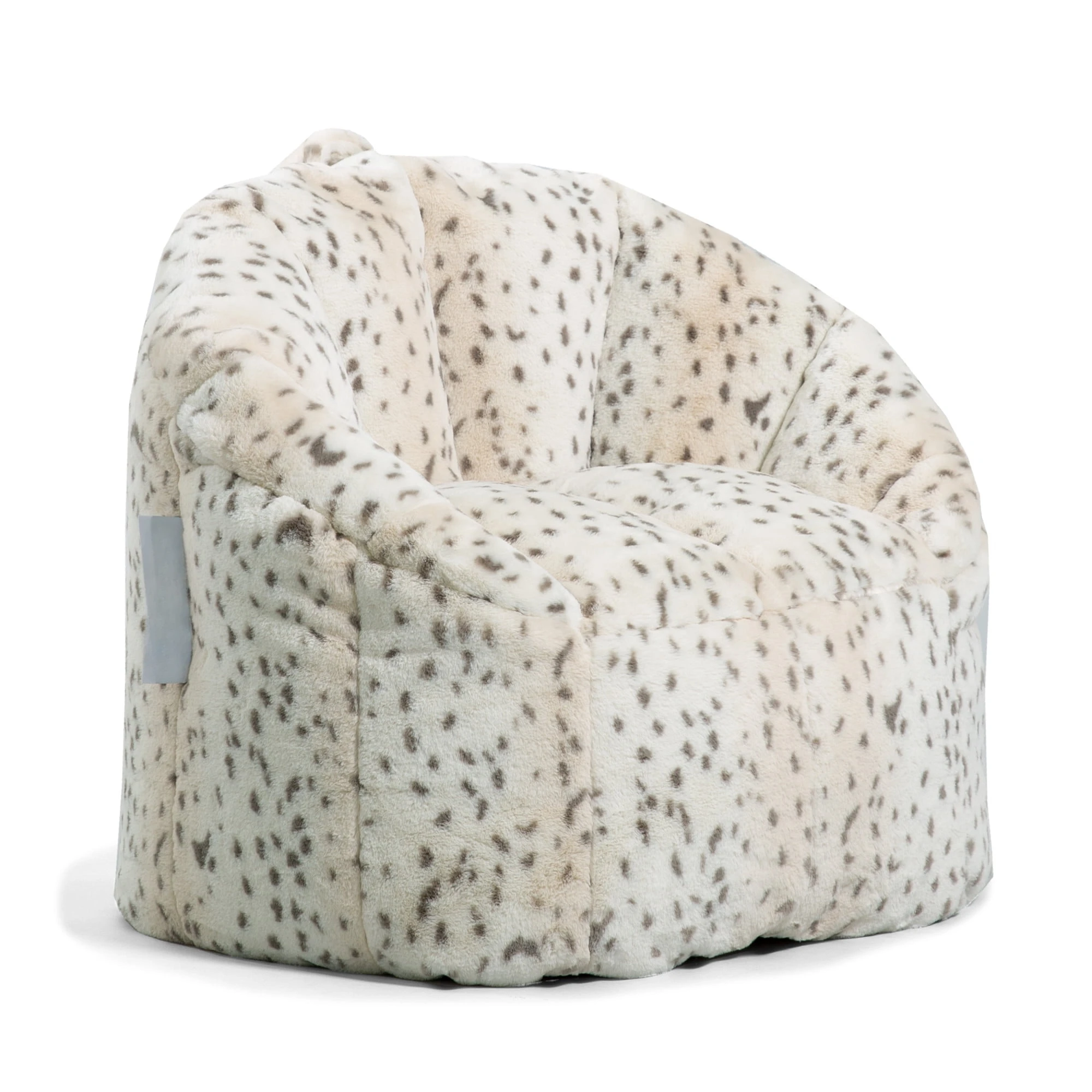 Big Joe Milano Bean Bag Chair, Leopard Print Plushie Fur, Soft Faux Fur, 2.5 feet