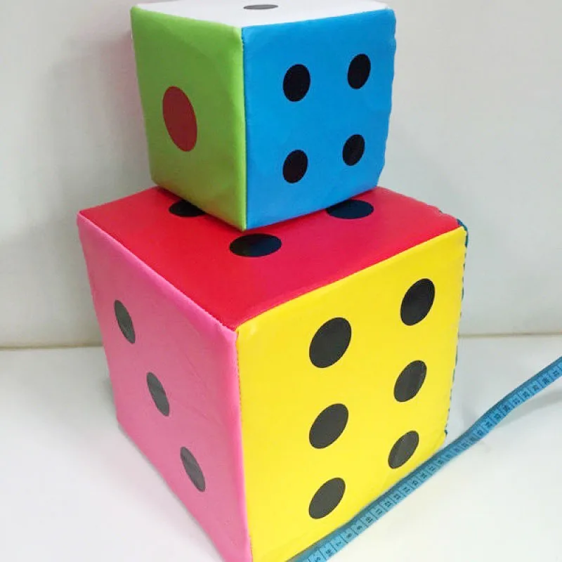 1PC 12cm/20cm/28cm  NEW Giant Colorful Sponge Artificial Leather Dice Six sided Game