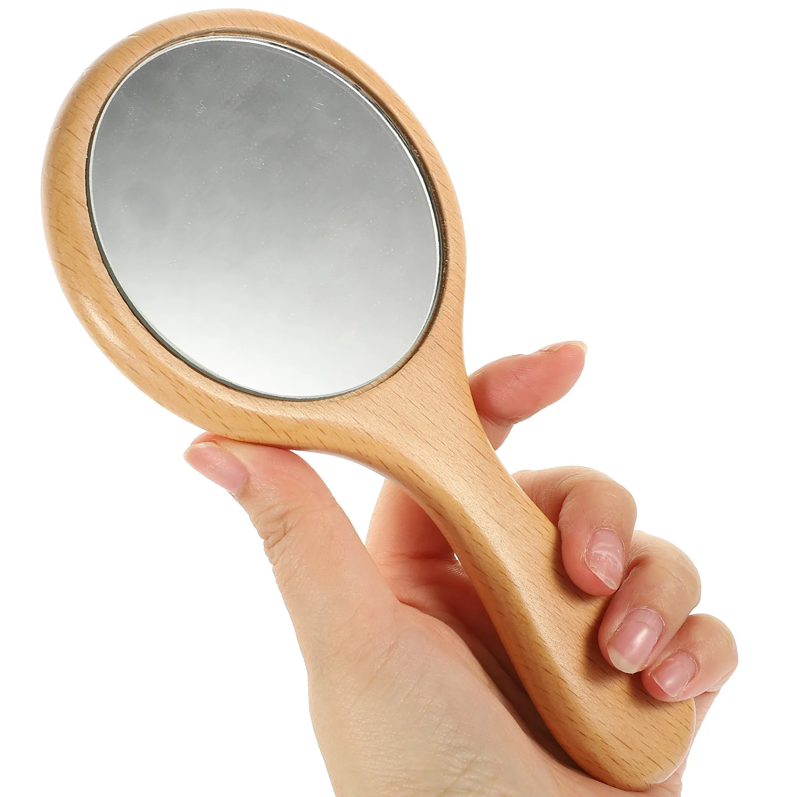 

Wooden Handle For Women Makeup Portable Travel Decorative Lightweight Small Female Gift Household Handheld Simple