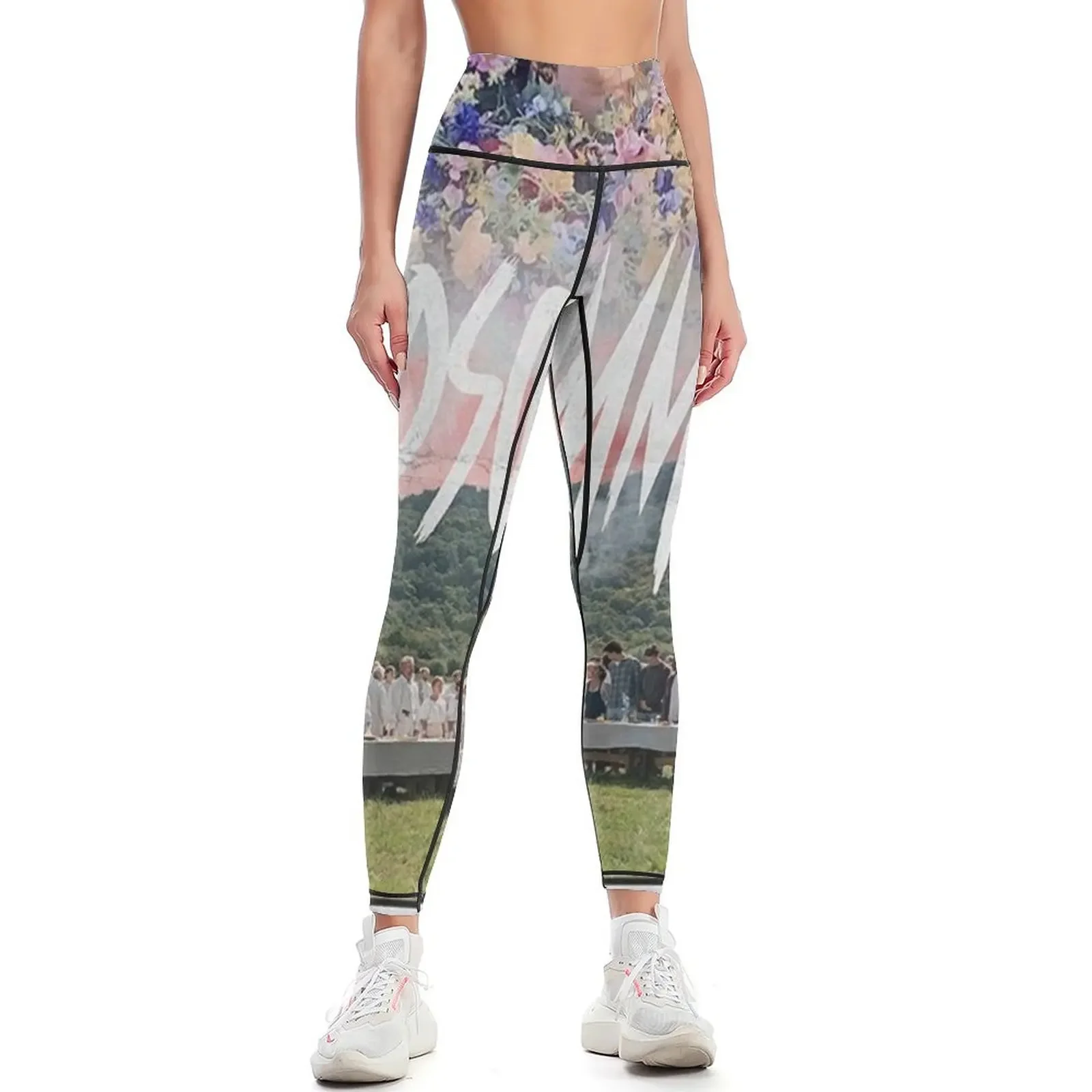 Let the festivities begin newspaper Leggings Women sports legings for fitness Women's sports pants flared Womens Leggings