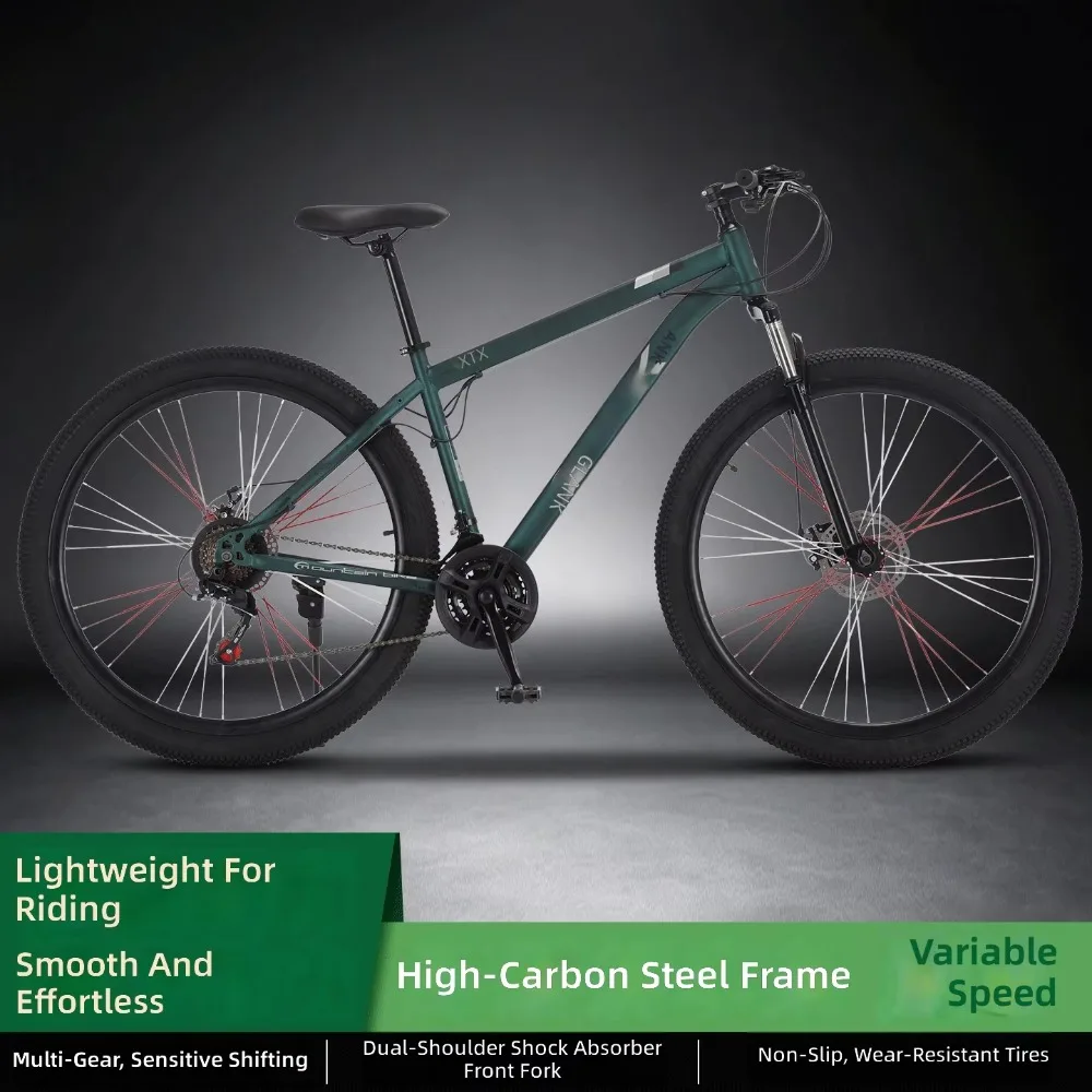 Bicicleta de Montaña de Aluminio de 29 Pulgadas para Adultos con 21 Velocidades y Suspensión Delantera con Amortiguación, Suministro Directo de Fábrica