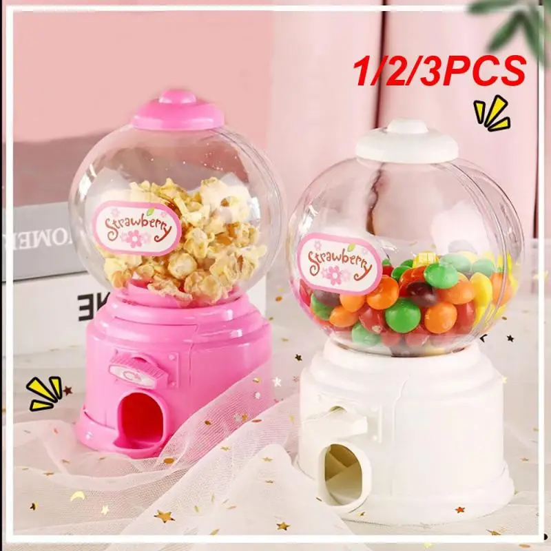 1/2/3PCS Cute Sweet Mini Candy Machine Kids Bubble Gift Children Bank Toys Dispenser Gumball Coin Saving Box Piggy Bank Home