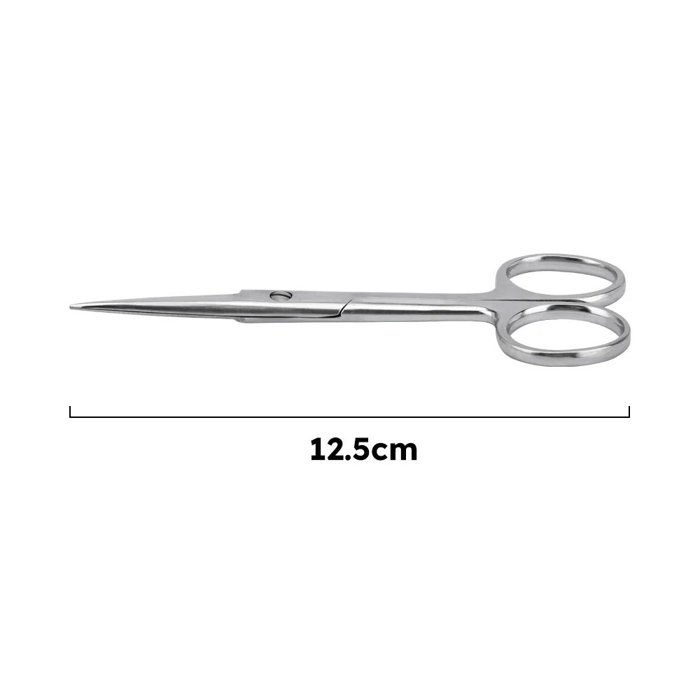 1Pcs 12.5cm Dental Stainless Steel Straight Tip Surgical Medical Dissecting Stitch Removal Scissors Dentistry Gum Scissors