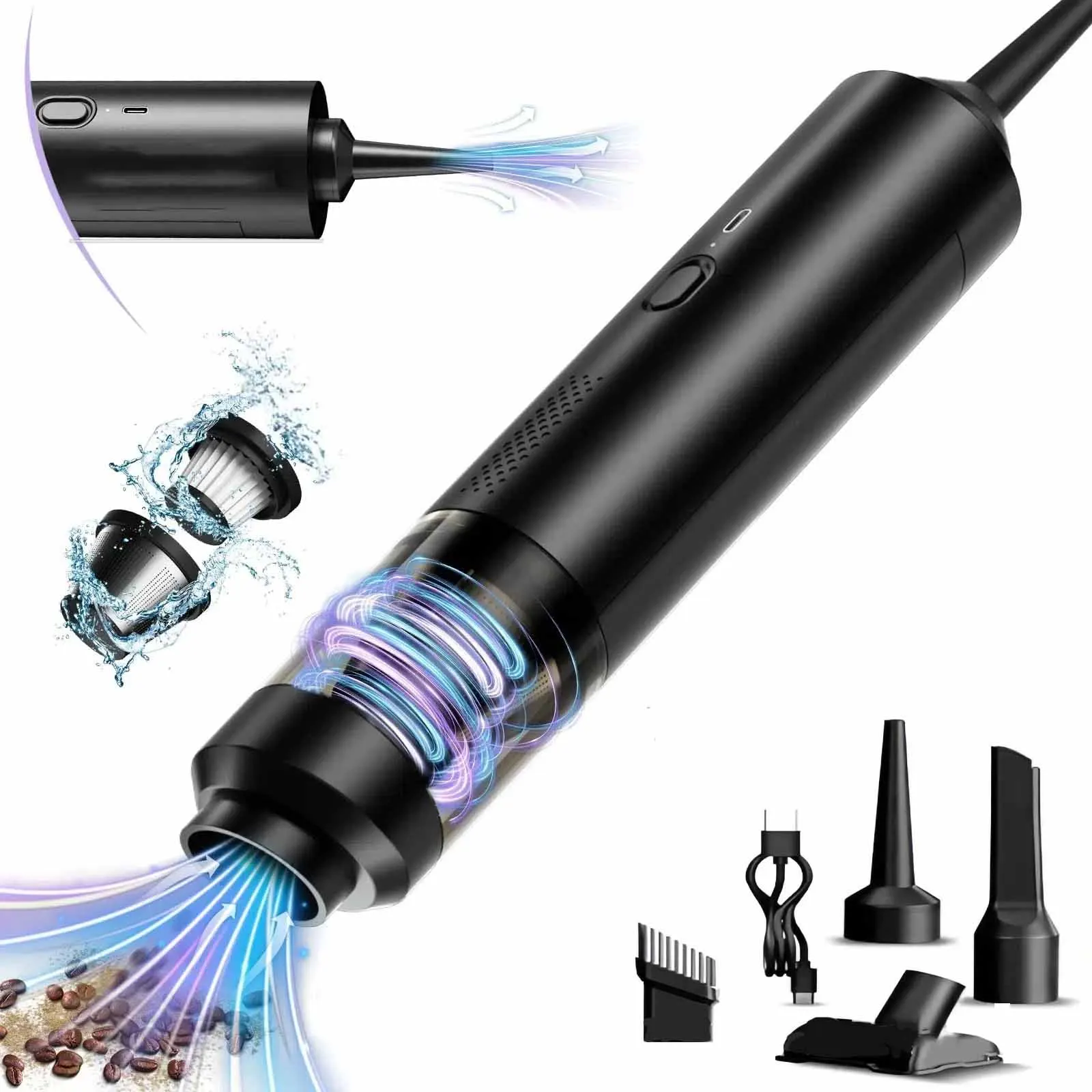 

Car Vacuum Cleaner High Power 13000Pa/30AW Home and Car Dual Use Small Brushless Portable Car Cordless Handheld Vacuum Cleaner