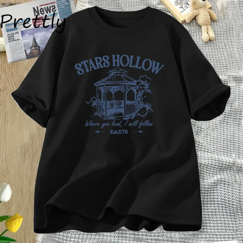 Stars Hollow Where You Lead I Will Follow T Shirt Halloween Dragonfly Inn T-shirt Autumn Festival Thanksgiving Tshirt Clothes