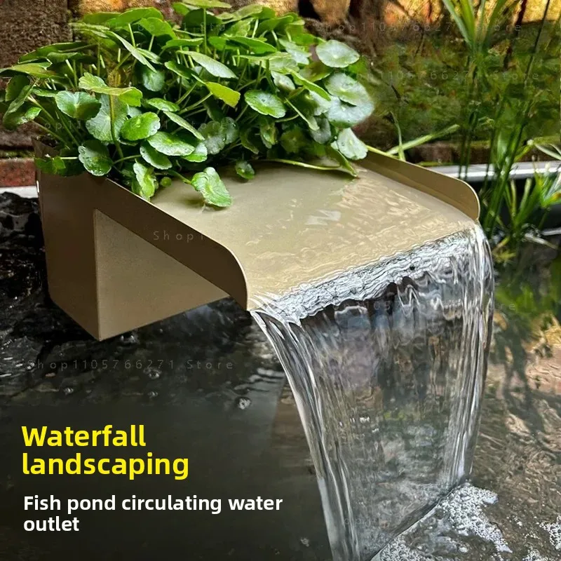 Water Feature Pool, Artificial Rockery, Flowing Water Fountain Pump, Waterfall Outlet, Water Circulation and Filtration System